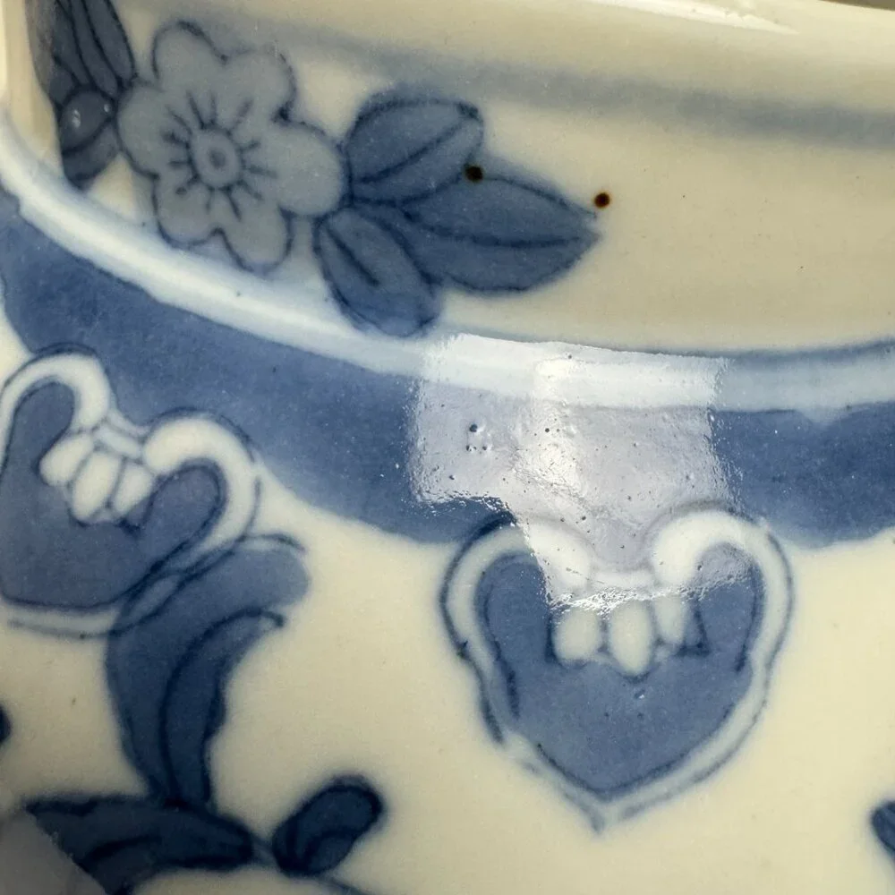 Vintage Chinese Blue and White Vase with Mark 6